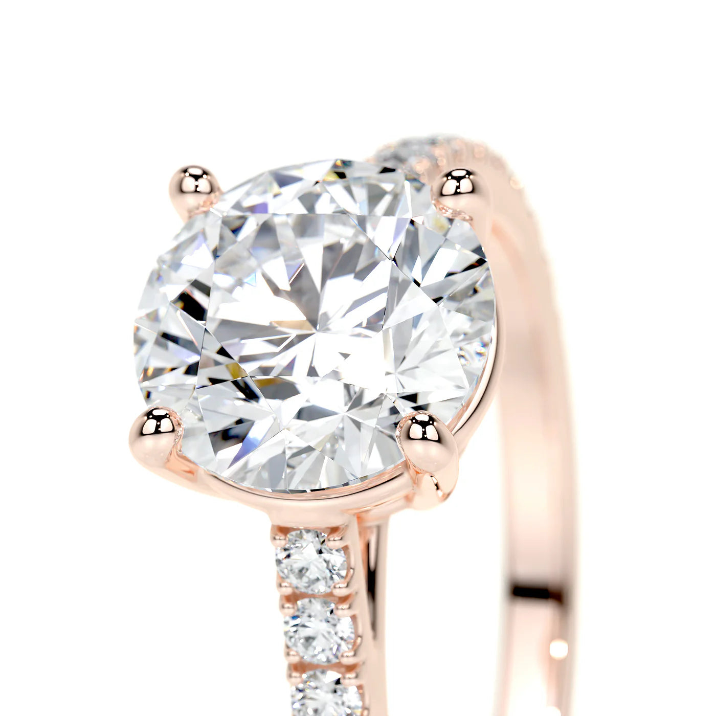 Pristina Lab Grown Diamond Ring . Rose Gold