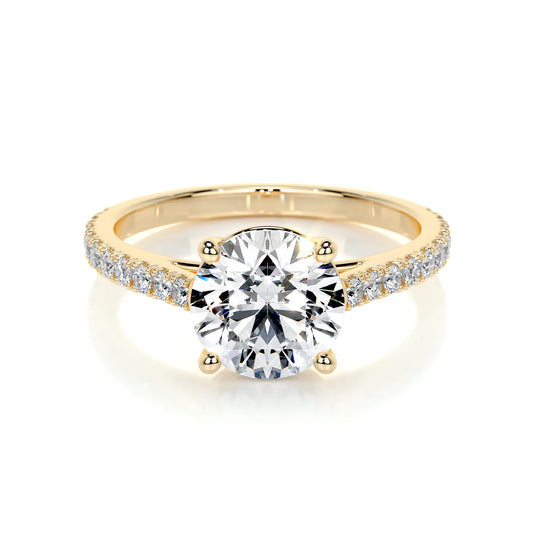 Pristina Lab Grown Diamond Ring . Yellow Gold