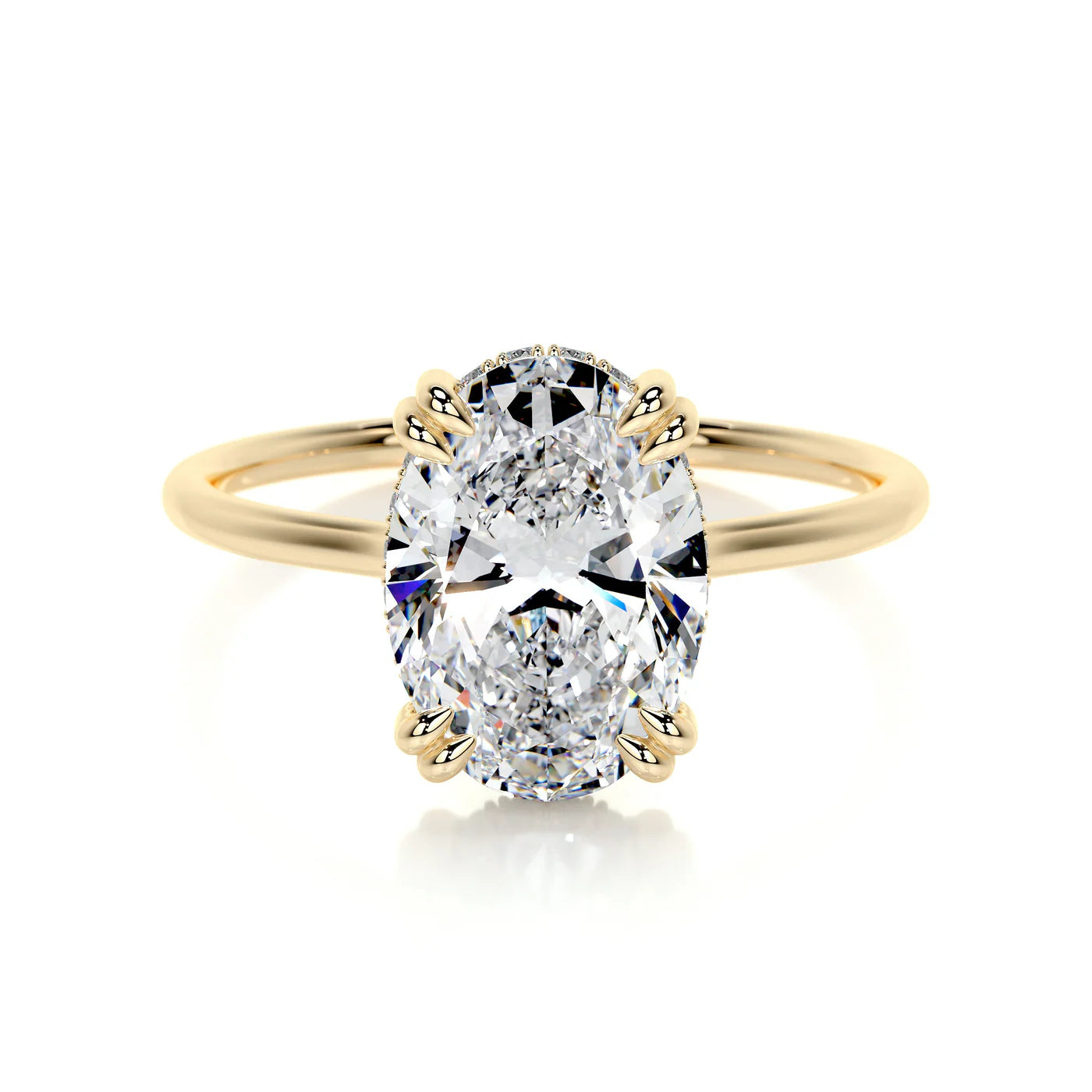 Serene Lab Grown Diamond Ring . Yellow Gold