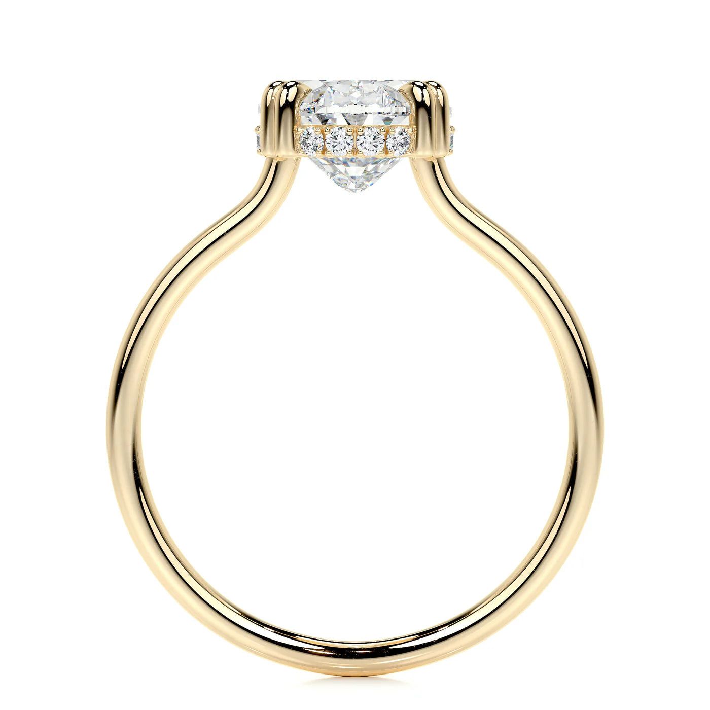 Serene Lab Grown Diamond Ring . Yellow Gold