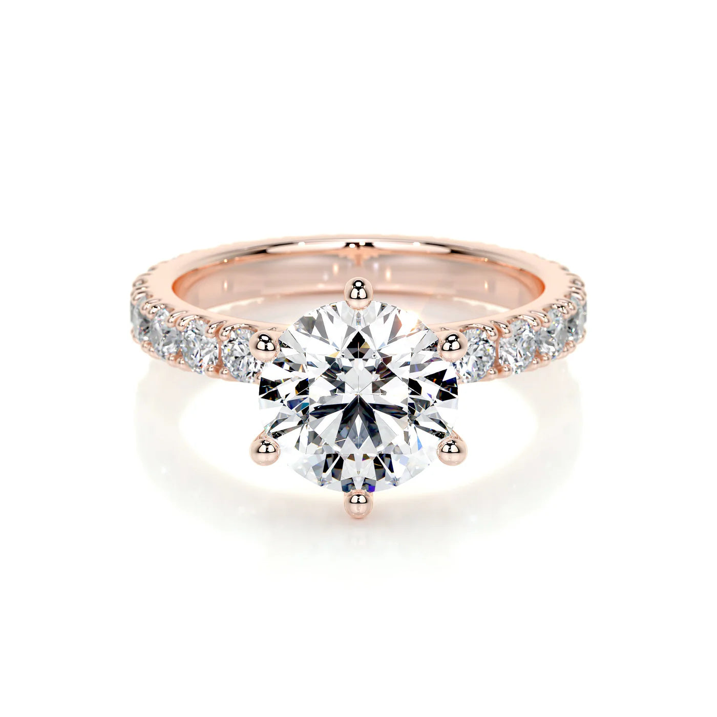 Solace Lab Grown Diamond Ring . Rose Gold