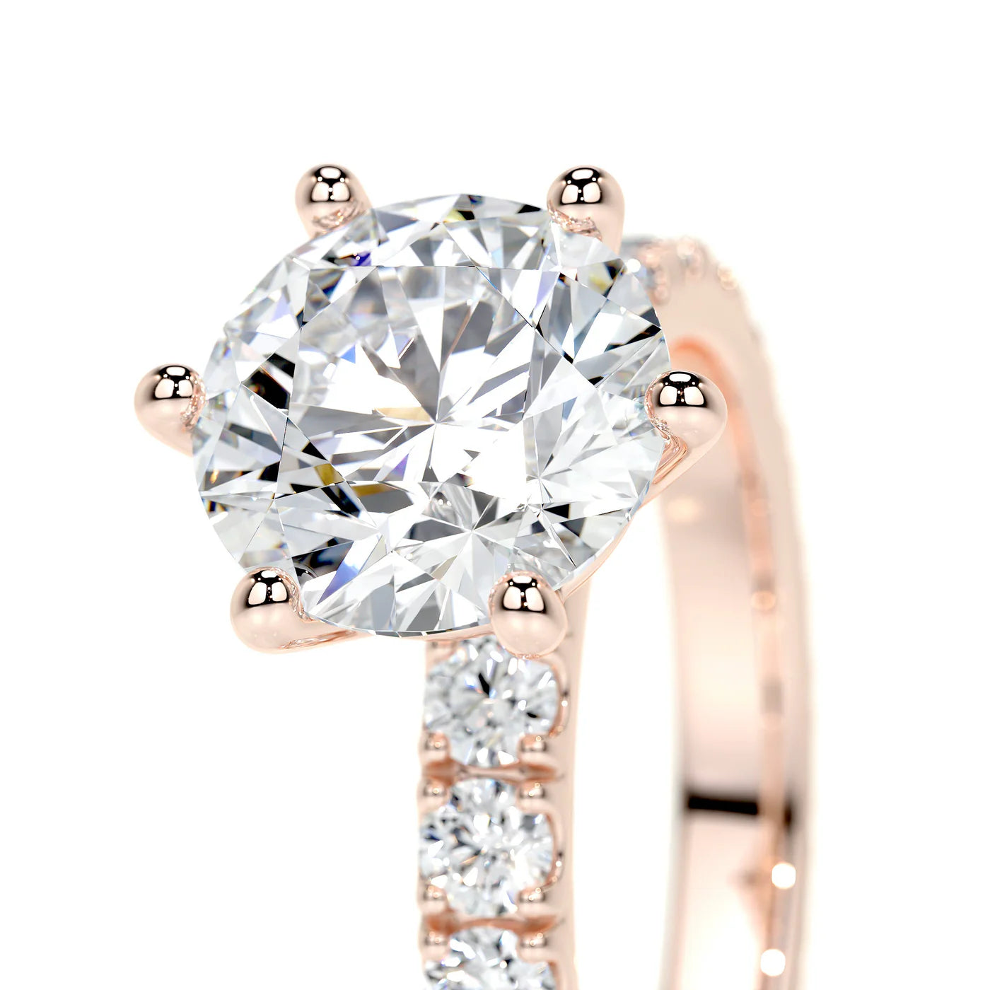 Solace Lab Grown Diamond Ring . Rose Gold