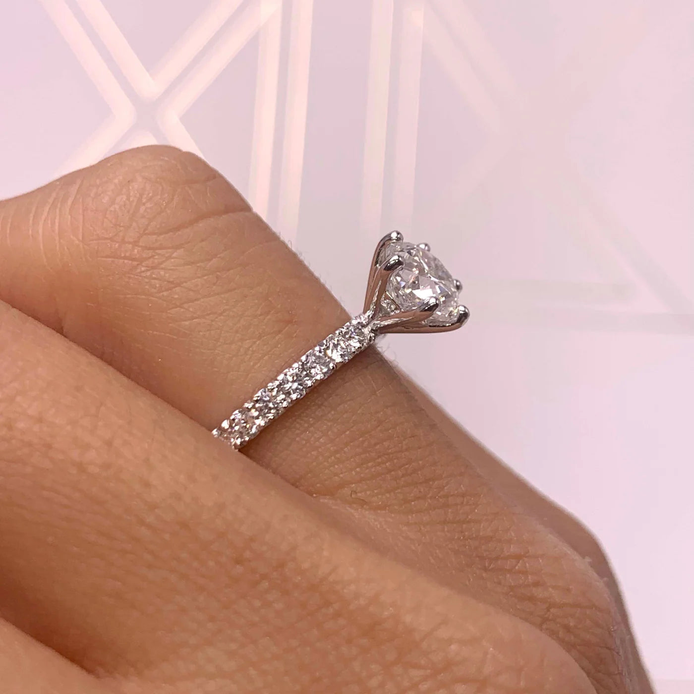 Solace Lab Grown Diamond Ring . White Gold