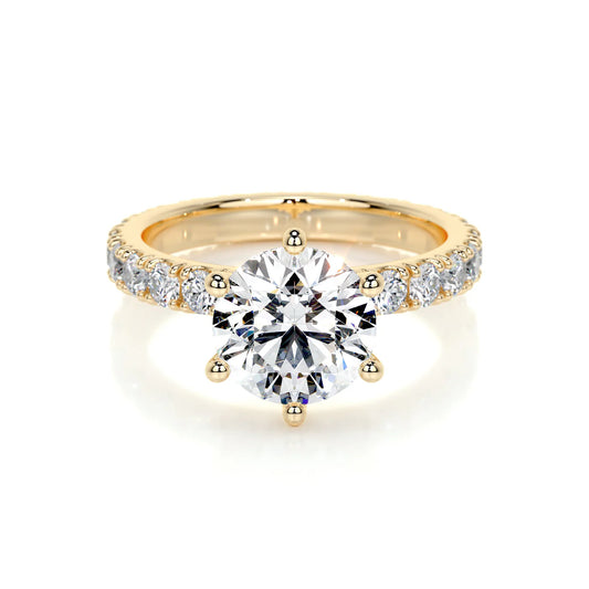 Solace Lab Grown Diamond Ring . Yellow Gold