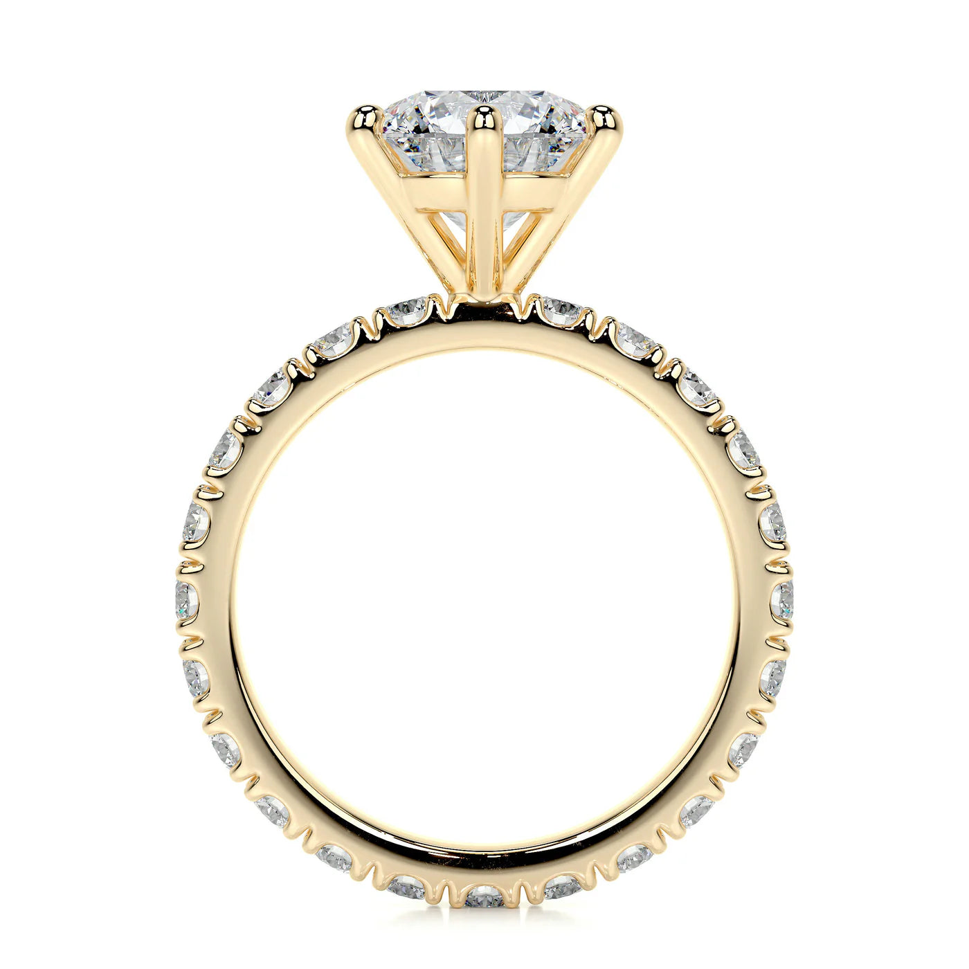 Solace Lab Grown Diamond Ring . Yellow Gold